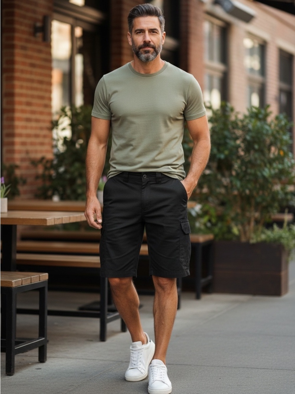 Columbia PFG Black Cargo Shorts Size 37 Omni-Shield